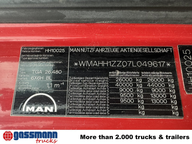 Volquete camión MAN TGA 26.480 6X6H BL, HYDRODRIVE, Intarder,: foto 7