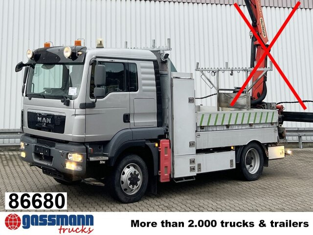 MAN TGM 13/15.290 4X4 BL, Seilwinde - Camión caja abierta: foto 1 MAN TGM 13/15.290 4X4 BL, Seilwinde - Camión caja abierta: foto 1