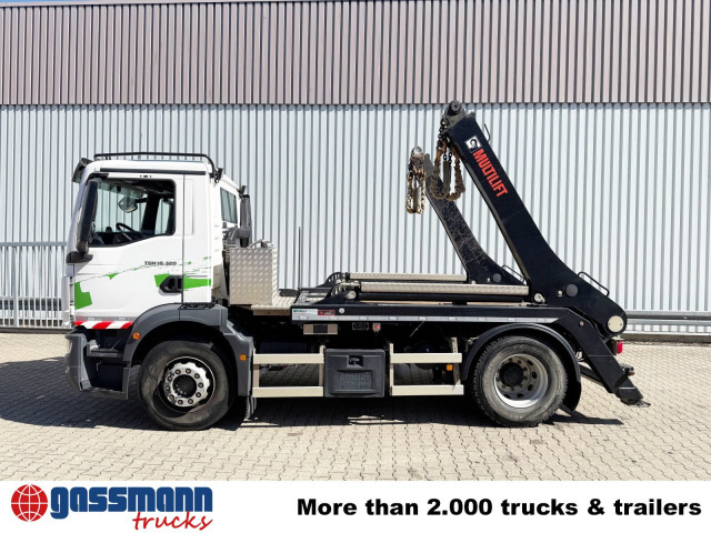 Portacontenedor de cadenas camión MAN TGM 18.320 4x2 BL, Hiab Tele-Absetzanlage, Funk: foto 13