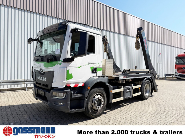 Portacontenedor de cadenas camión MAN TGM 18.320 4x2 BL, Hiab Tele-Absetzanlage, Funk: foto 8