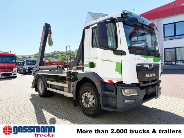 Portacontenedor de cadenas camión MAN TGM 18.320 4x2 BL, Hiab Tele-Absetzanlage, Funk: foto 10