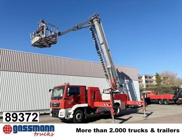 MAN TGM 18.340 4x2 BL, Navi, Ziegler Aufbau, Bronto - Camión de bomberos, Camión con plataforma elevadora: foto 1 MAN TGM 18.340 4x2 BL, Navi, Ziegler Aufbau, Bronto - Camión de bomberos, Camión con plataforma elevadora: foto 1
