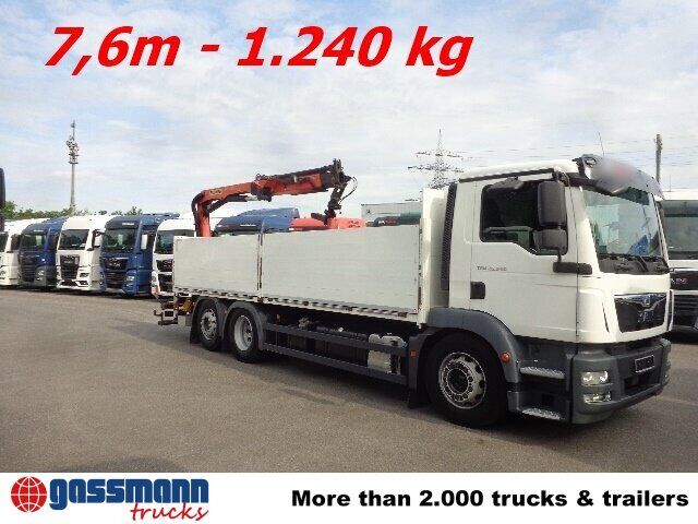 MAN TGM 26.340 6x2-4 LL,Lenk-Liftachse, Heckkran, - Camión caja abierta, Camión grúa: foto 5 MAN TGM 26.340 6x2-4 LL,Lenk-Liftachse, Heckkran, - Camión caja abierta, Camión grúa: foto 5