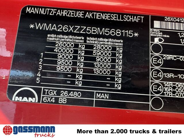 MAN TGS 26.480 6x4 BB, Kran Hiab 244 E-5 Hiduo, - Volquete camión, Camión grúa: foto 5 MAN TGS 26.480 6x4 BB, Kran Hiab 244 E-5 Hiduo, - Volquete camión, Camión grúa: foto 5