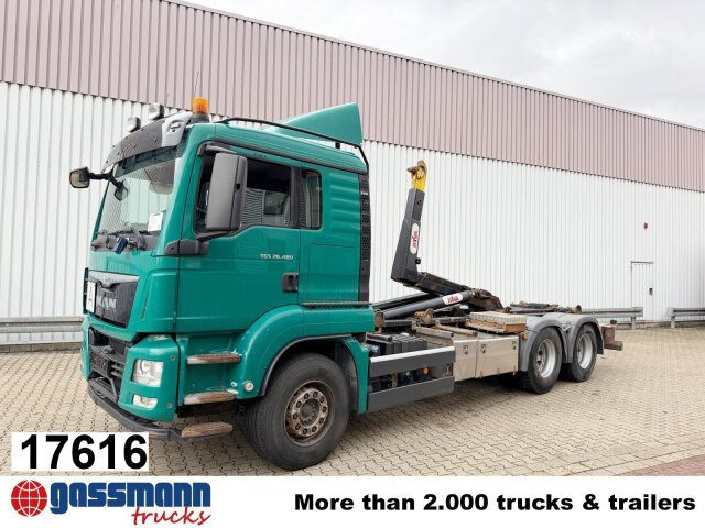 MAN TGS 26.480 6x4 BL, Motorabtrieb, Navi, Intarder, - Multibasculante camión: foto 1 MAN TGS 26.480 6x4 BL, Motorabtrieb, Navi, Intarder, - Multibasculante camión: foto 1