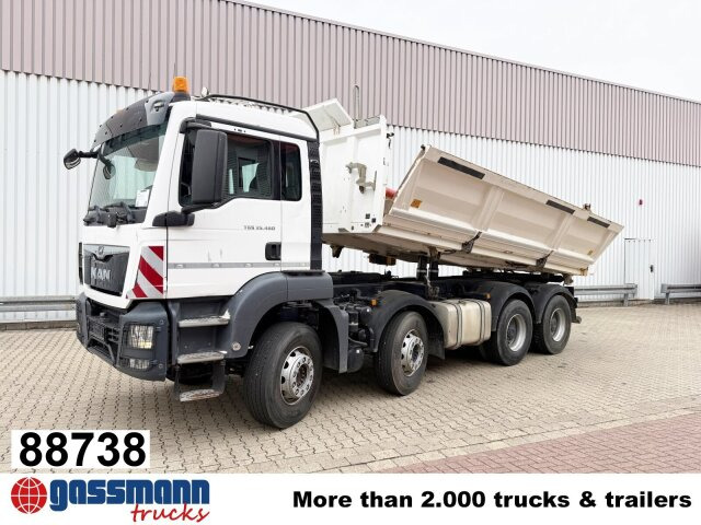 MAN TGS 35.460 8X4 BB, Meiller Bordmatik, Rollplane, - Volquete camión: foto 1 MAN TGS 35.460 8X4 BB, Meiller Bordmatik, Rollplane, - Volquete camión: foto 1