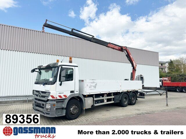 Mercedes-Benz Actros 2644 6x4, Retarder, 2x AHK, Heckkran - Camión caja abierta, Camión grúa: foto 1 Mercedes-Benz Actros 2644 6x4, Retarder, 2x AHK, Heckkran - Camión caja abierta, Camión grúa: foto 1