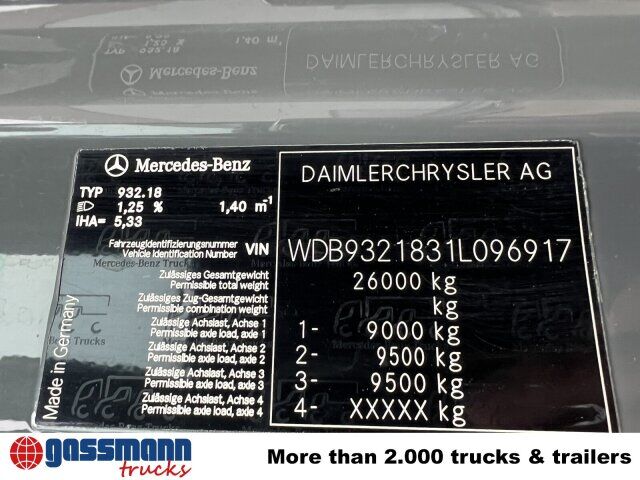 Mercedes-Benz Actros 3346 AK 6x6 - Chasis camión: foto 3 Mercedes-Benz Actros 3346 AK 6x6 - Chasis camión: foto 3
