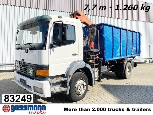 Mercedes-Benz Atego 1823 4x2 mit Kran Palfinger PK10500, - Volquete camión, Camión grúa: foto 1 Mercedes-Benz Atego 1823 4x2 mit Kran Palfinger PK10500, - Volquete camión, Camión grúa: foto 1