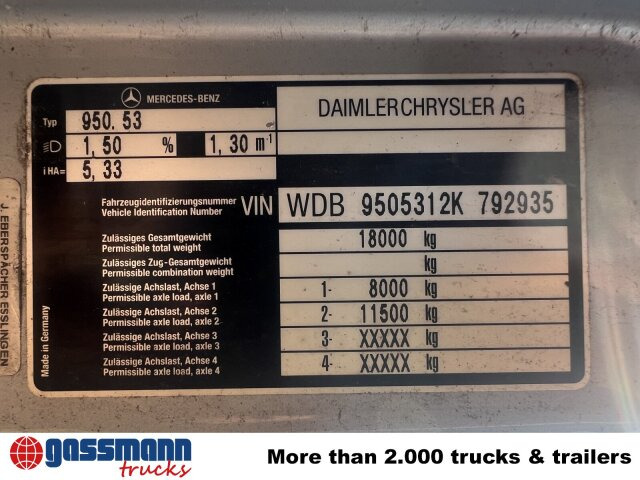 Mercedes-Benz Atego 1828 L 4x2, Rechtslenker, - Chasis camión: foto 4 Mercedes-Benz Atego 1828 L 4x2, Rechtslenker, - Chasis camión: foto 4