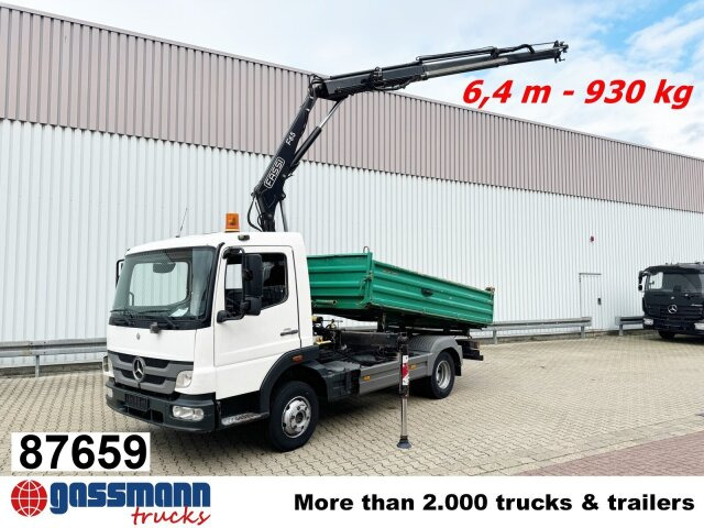 Mercedes-Benz Atego 918 KK 4x2, 2x AHK, Kran Fassi F65 - Volquete camión, Camión grúa: foto 1 Mercedes-Benz Atego 918 KK 4x2, 2x AHK, Kran Fassi F65 - Volquete camión, Camión grúa: foto 1
