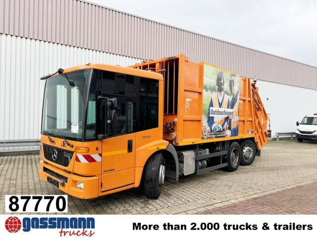 Mercedes-Benz Econic 2633 LL 6x2/4 NLA, EEV, Lenkachse, Haller - Camión de basura: foto 1 Mercedes-Benz Econic 2633 LL 6x2/4 NLA, EEV, Lenkachse, Haller - Camión de basura: foto 1