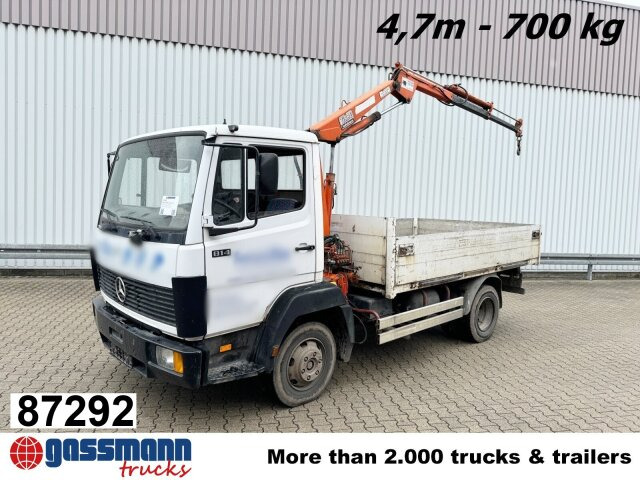 Mercedes-Benz LK 814 4x2, 6-Zylinder, Kran Tirre Euro 35 - Camión caja abierta, Camión grúa: foto 1 Mercedes-Benz LK 814 4x2, 6-Zylinder, Kran Tirre Euro 35 - Camión caja abierta, Camión grúa: foto 1