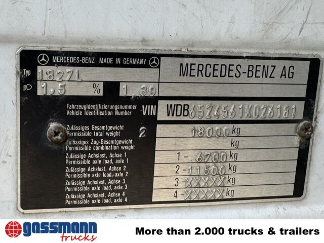 Mercedes-Benz SK 1827L 4x2 - Camión caja abierta: foto 5 Mercedes-Benz SK 1827L 4x2 - Camión caja abierta: foto 5