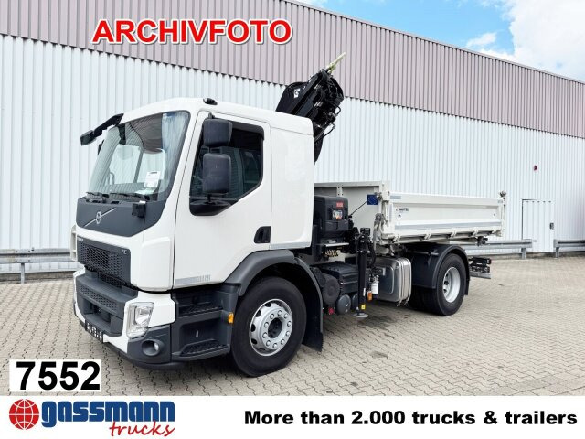 Volvo FL 280 4x4 mit 10-13 m/t Kran - Volquete camión, Camión grúa: foto 1 Volvo FL 280 4x4 mit 10-13 m/t Kran - Volquete camión, Camión grúa: foto 1