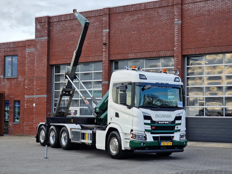 Scania G500 XT 8x4*4 - HMF 2820K Crane - AJK 20T Hooklift - Retarder - Full air - Like new - Multibasculante camión, Camión grúa: foto 2 Scania G500 XT 8x4*4 - HMF 2820K Crane - AJK 20T Hooklift - Retarder - Full air - Like new - Multibasculante camión, Camión grúa: foto 2