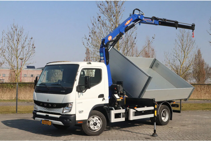 FUSO 7C18 | 4X2 | 3-WAY TIPPER | PM 6.5 KRAN /CRANE - Volquete camión, Camión grúa: foto 1 FUSO 7C18 | 4X2 | 3-WAY TIPPER | PM 6.5 KRAN /CRANE - Volquete camión, Camión grúa: foto 1