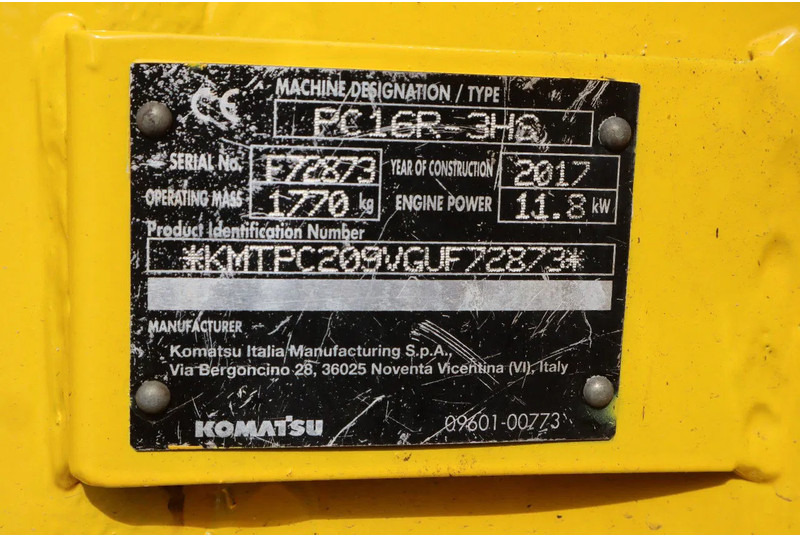 Leasing financiero de Komatsu PC16 R-3HS | 3X BUCKET | QUICK COUPLER | SWING BOOM leasing Komatsu PC16 R-3HS | 3X BUCKET | QUICK COUPLER | SWING BOOM: foto 19