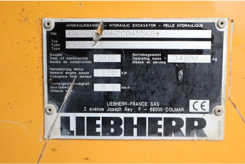 Leasing financiero de Liebherr R936 NLC | STRAIGHT BOOM | MAGNET GEN | OILQUICK leasing Liebherr R936 NLC | STRAIGHT BOOM | MAGNET GEN | OILQUICK: foto 20