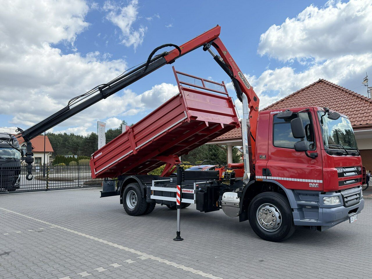 DAF CF 75.310 HDS Palfinger PK 11001-K Rotator Wywrot dł-525cm - Volquete camión, Camión grúa: foto 3 DAF CF 75.310 HDS Palfinger PK 11001-K Rotator Wywrot dł-525cm - Volquete camión, Camión grúa: foto 3