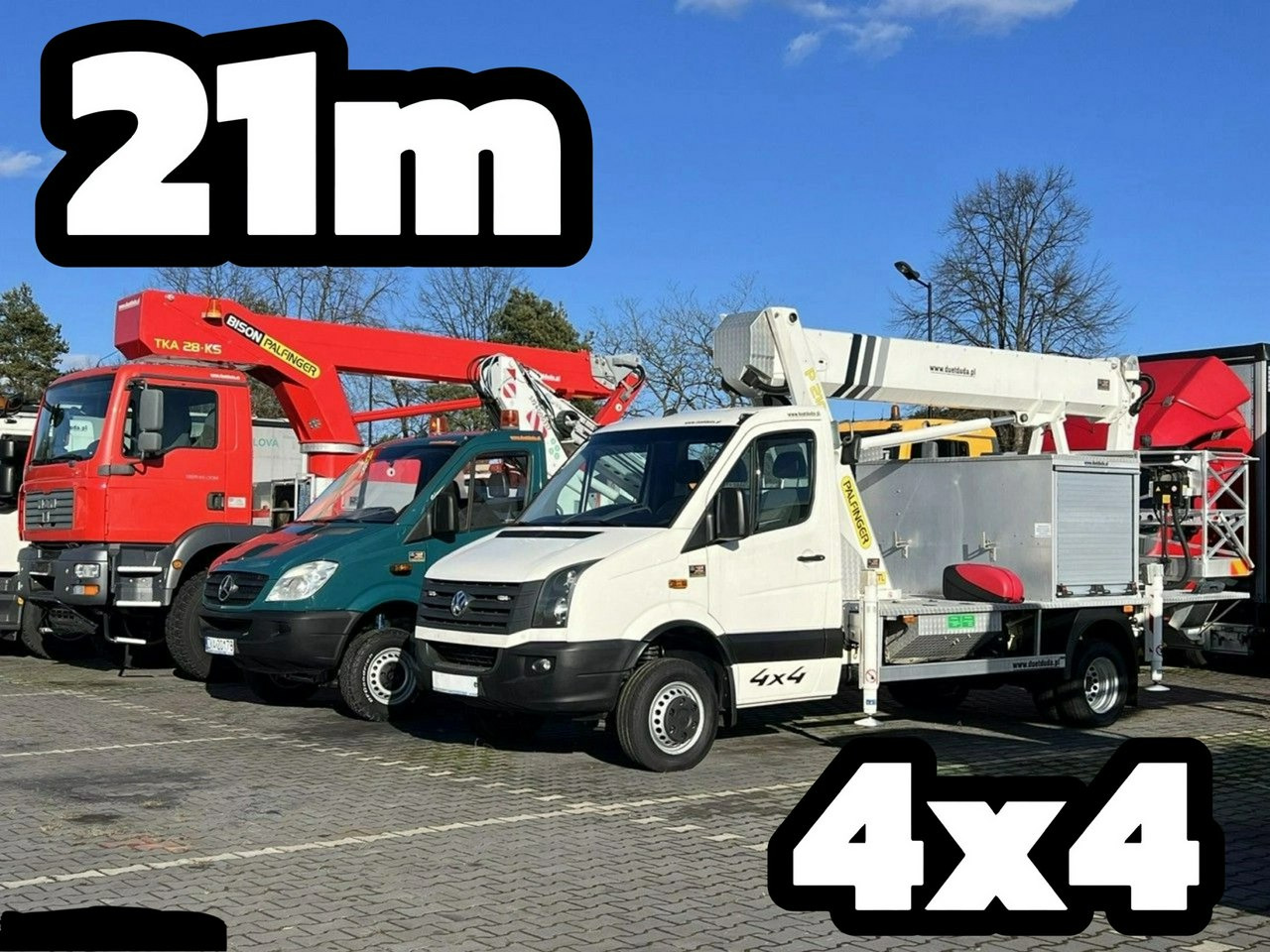 Iveco Volkswagen Crafter 4x4 Zwyżka 21m Palfinger P210BK JIP-Ogon udt - Camión con plataforma elevadora: foto 1 Iveco Volkswagen Crafter 4x4 Zwyżka 21m Palfinger P210BK JIP-Ogon udt - Camión con plataforma elevadora: foto 1