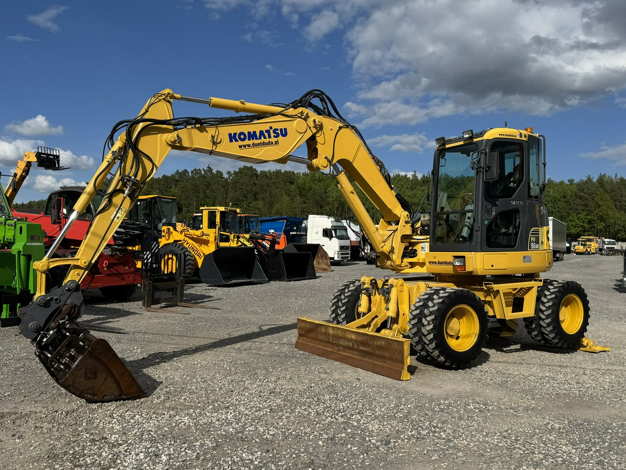 Komatsu PW 98 MR 8 Pług + Podpory 10ton Szybkozłącze - Excavadora de ruedas: foto 1 Komatsu PW 98 MR 8 Pług + Podpory 10ton Szybkozłącze - Excavadora de ruedas: foto 1