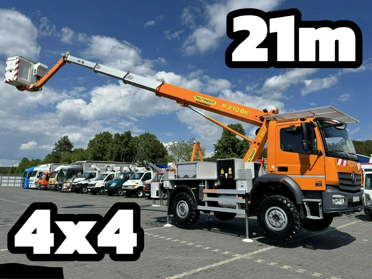 Mercedes Atego 718 E6 4x4 Zwyżka PALFINGER P210 BK Podnośnik Koszowy - Camión con plataforma elevadora: foto 1 Mercedes Atego 718 E6 4x4 Zwyżka PALFINGER P210 BK Podnośnik Koszowy - Camión con plataforma elevadora: foto 1