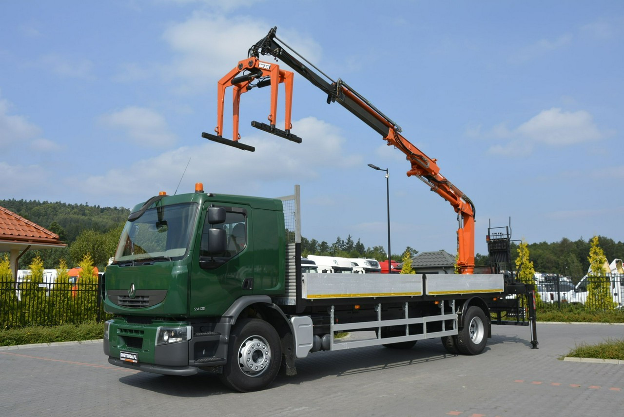Renault Premium 180.240DXI długość Skrzyni-6.820cm + HDS TEREX TLC 92.2 - Camión caja abierta, Camión grúa: foto 1 Renault Premium 180.240DXI długość Skrzyni-6.820cm + HDS TEREX TLC 92.2 - Camión caja abierta, Camión grúa: foto 1