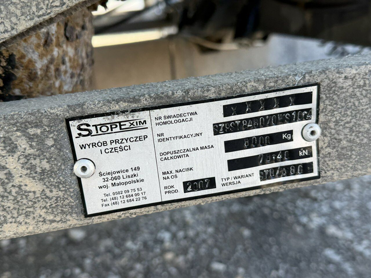 Stopexim ST8 Tandem Ciężarowa 2-osiowa Platforma Super Stan - Remolque con toldo: foto 4 Stopexim ST8 Tandem Ciężarowa 2-osiowa Platforma Super Stan - Remolque con toldo: foto 4
