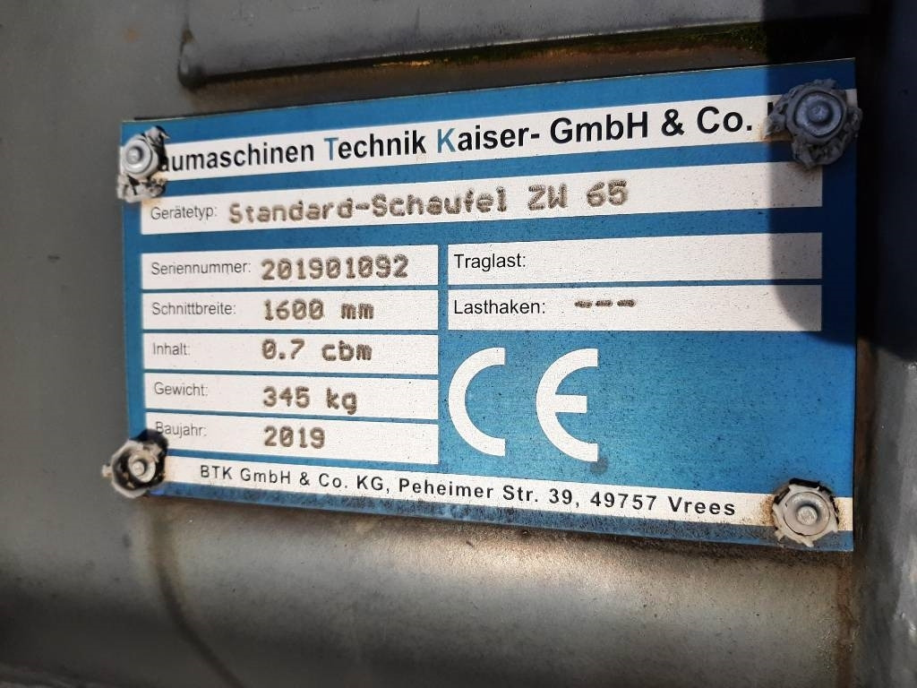 Kaiser Erdbauschaufel1600mm - Cazo para Maquinaria de construcción: foto 4 Kaiser Erdbauschaufel1600mm - Cazo para Maquinaria de construcción: foto 4