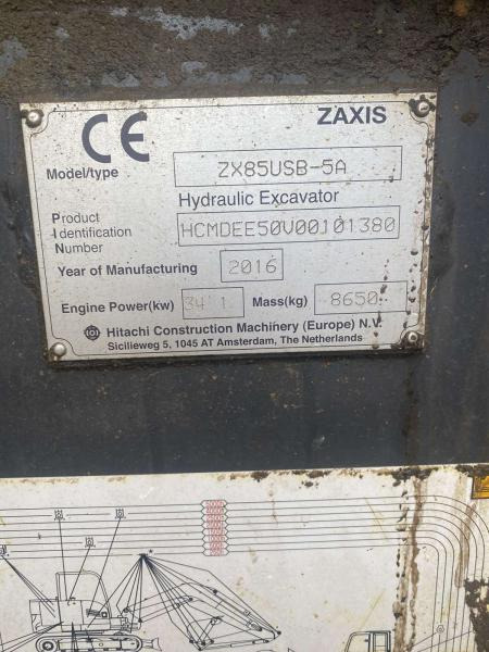Hitachi ZX85USB-5A - Excavadora de cadenas: foto 4 Hitachi ZX85USB-5A - Excavadora de cadenas: foto 4
