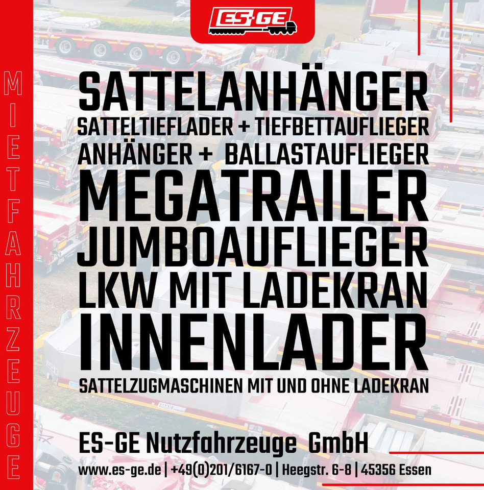 Semirremolque plataforma/ Caja abierta ES-GE 3-Achs Sattelanhänger -Bordwände: foto 14