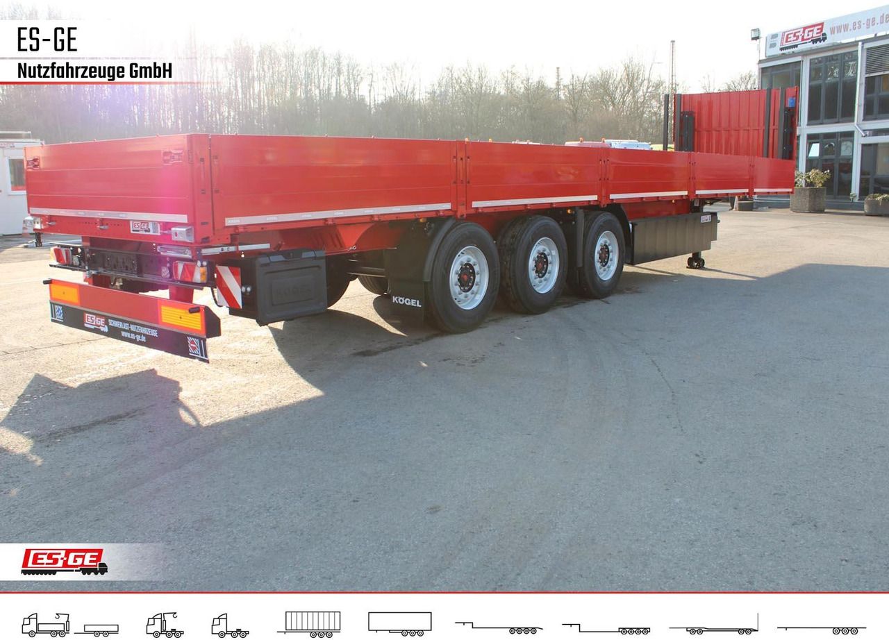 Kögel Multi Chassis, verstärkt, Bordwände - Semirremolque plataforma/ Caja abierta: foto 3 Kögel Multi Chassis, verstärkt, Bordwände - Semirremolque plataforma/ Caja abierta: foto 3
