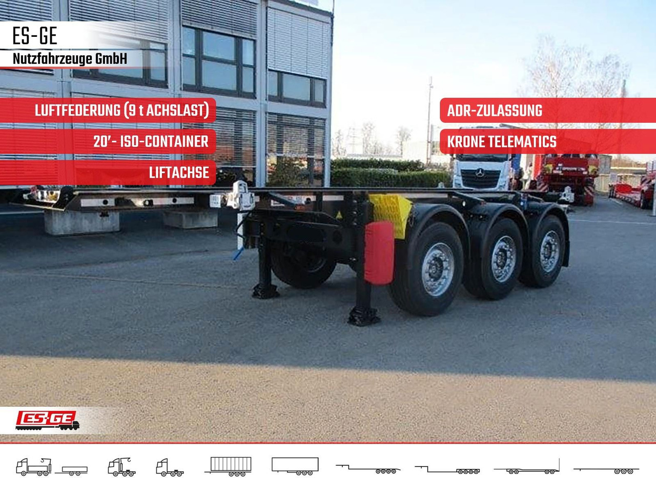 Krone 3-Achs-Containerchassis 20' - Portacontenedore/ Intercambiable semirremolque: foto 1 Krone 3-Achs-Containerchassis 20' - Portacontenedore/ Intercambiable semirremolque: foto 1
