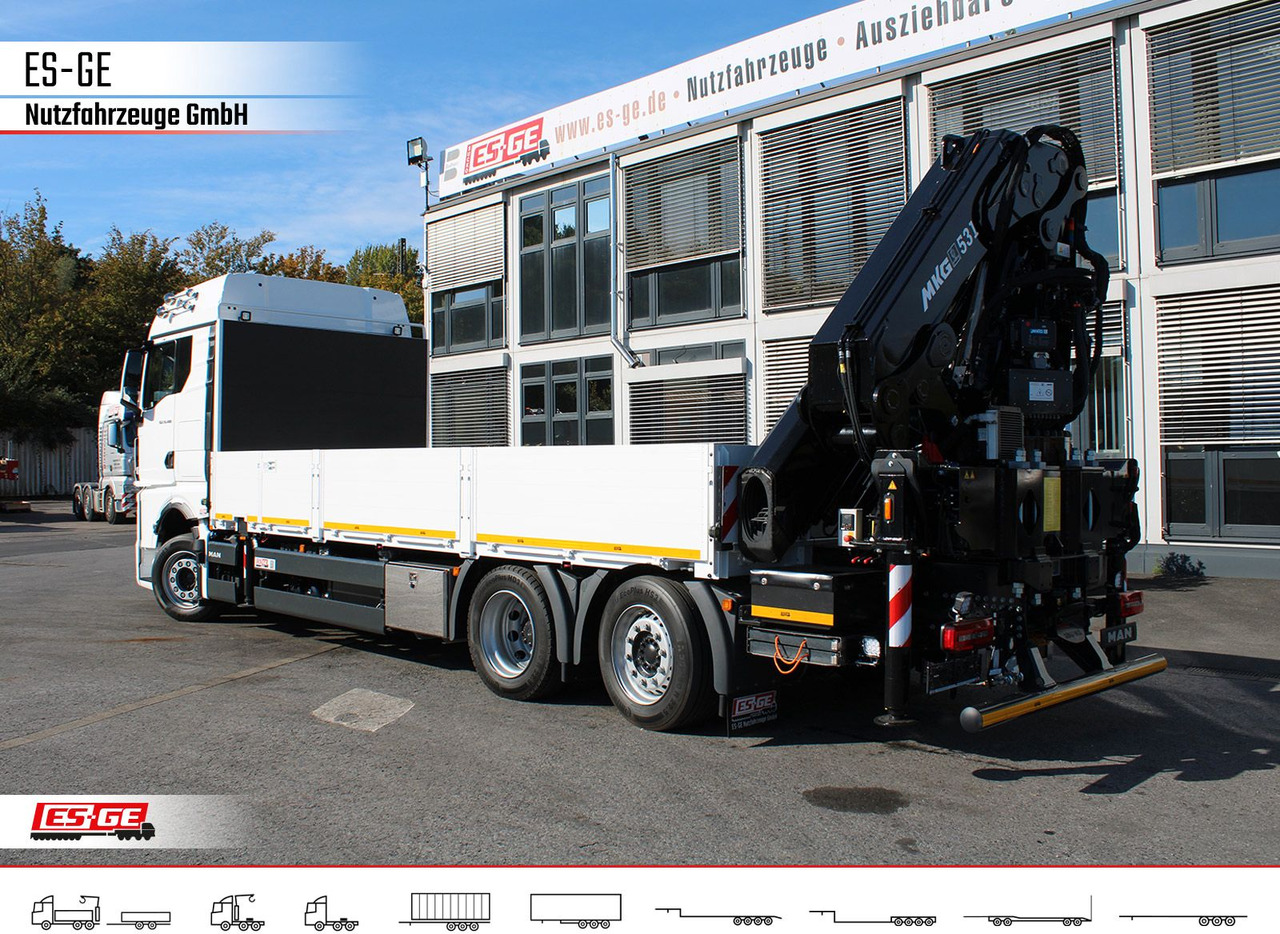 MAN TGX 26.480 6x2-4 LL, MKG-Ladekran HLK531 a5 - Camión caja abierta, Camión grúa: foto 2 MAN TGX 26.480 6x2-4 LL, MKG-Ladekran HLK531 a5 - Camión caja abierta, Camión grúa: foto 2