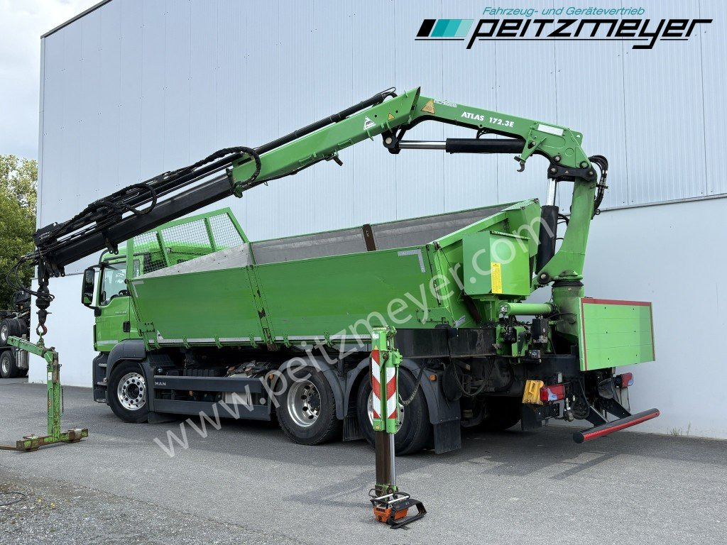 MAN TGS 26.460 FL 6x2 Kipper+Kran+Funk Lenkachse, 2-Seitenkipper, Atlas 172.3 - Volquete camión, Camión grúa: foto 3 MAN TGS 26.460 FL 6x2 Kipper+Kran+Funk Lenkachse, 2-Seitenkipper, Atlas 172.3 - Volquete camión, Camión grúa: foto 3