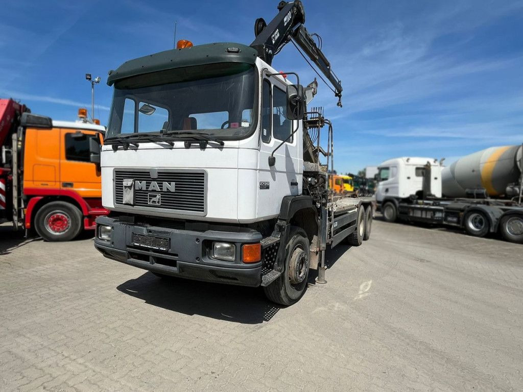 MAN F2000 27.342 6x4 Abrollkipper mit Kran - Multibasculante camión, Camión grúa: foto 1 MAN F2000 27.342 6x4 Abrollkipper mit Kran - Multibasculante camión, Camión grúa: foto 1