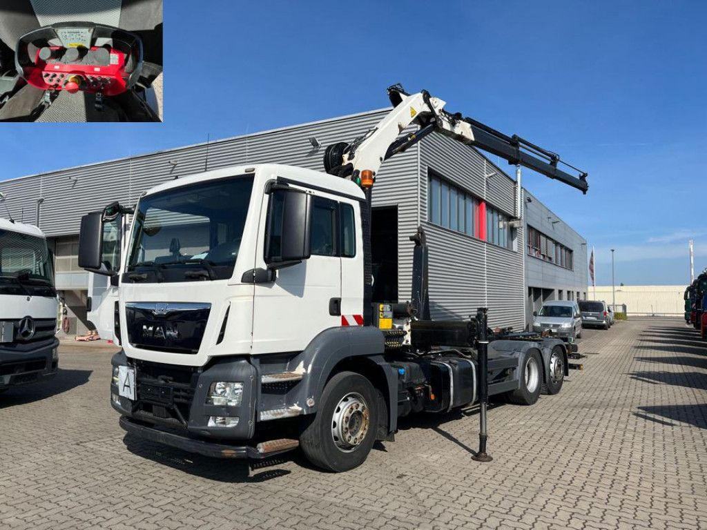 MAN TG-S 26.440 6x2-2 BL Abrollkipper mit Kran Funk+ - Multibasculante camión, Camión grúa: foto 1 MAN TG-S 26.440 6x2-2 BL Abrollkipper mit Kran Funk+ - Multibasculante camión, Camión grúa: foto 1