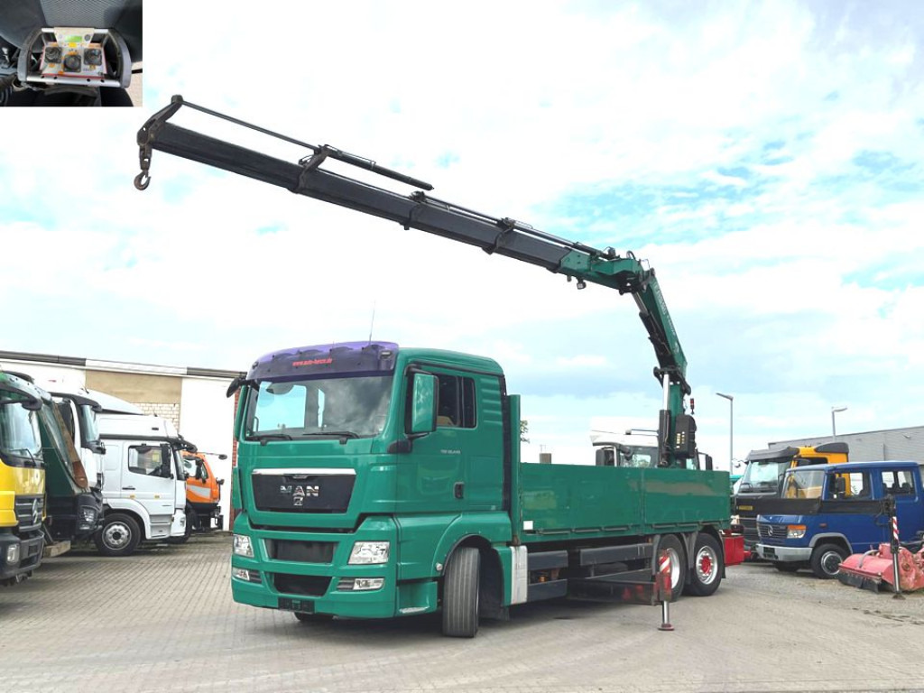 MAN TG-X 26.440 6x2-2 BL Pritsche Heckkran Fassi 360 36m to, Lenk Lift - Camión caja abierta, Camión grúa: foto 1 MAN TG-X 26.440 6x2-2 BL Pritsche Heckkran Fassi 360 36m to, Lenk Lift - Camión caja abierta, Camión grúa: foto 1