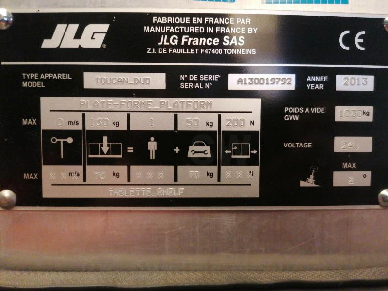 JLG Toucan Duo - Plataforma de mástil vertical: foto 2 JLG Toucan Duo - Plataforma de mástil vertical: foto 2