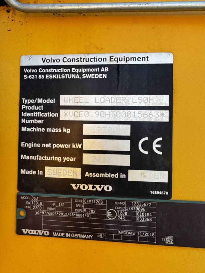 Cargadora de ruedas Volvo L90H: foto 19