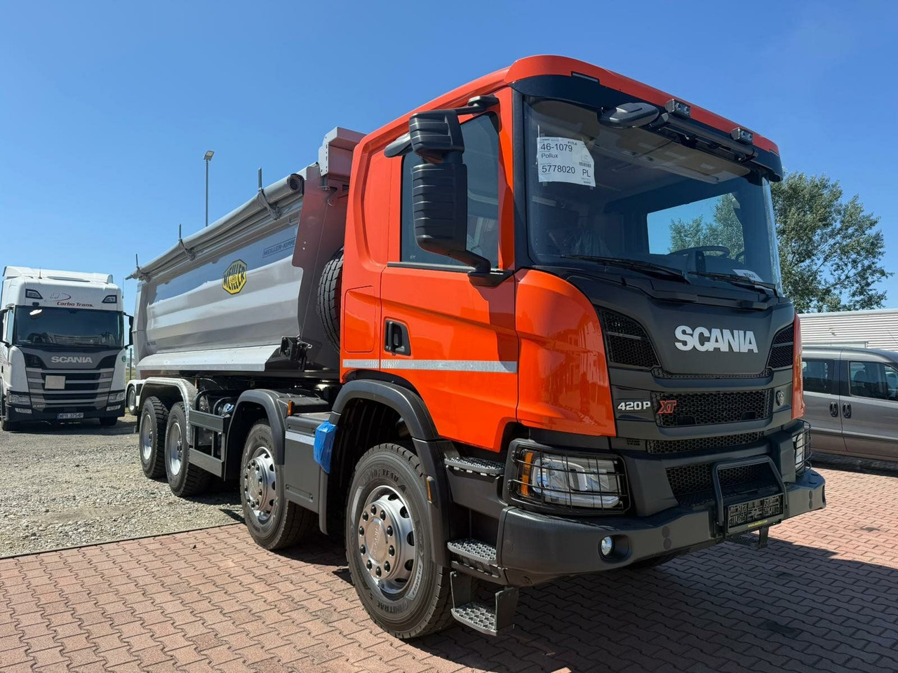 Scania P 420 8x4 Kipper Meiller Euro 6 - Portacontenedor de cadenas camión: foto 2 Scania P 420 8x4 Kipper Meiller Euro 6 - Portacontenedor de cadenas camión: foto 2