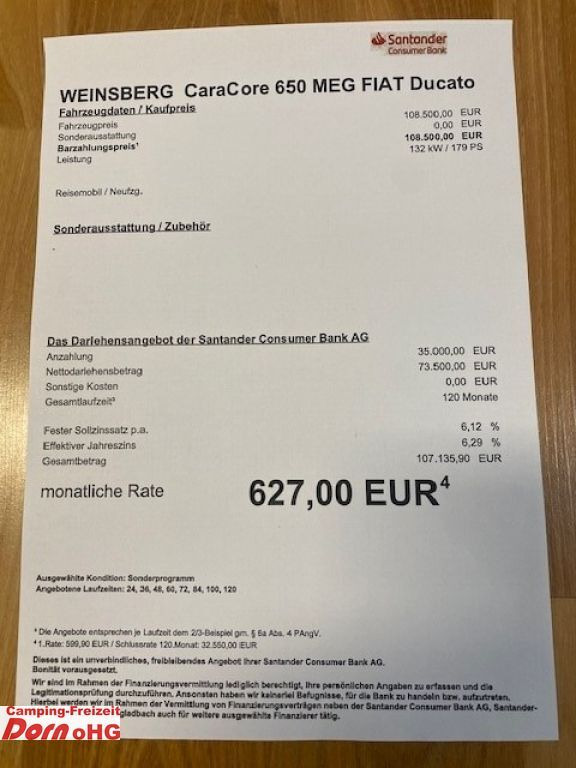 Leasing financiero de Weinsberg CaraCore 650 MEG Automatik/180PS 2024 leasing Weinsberg CaraCore 650 MEG Automatik/180PS 2024: foto 7