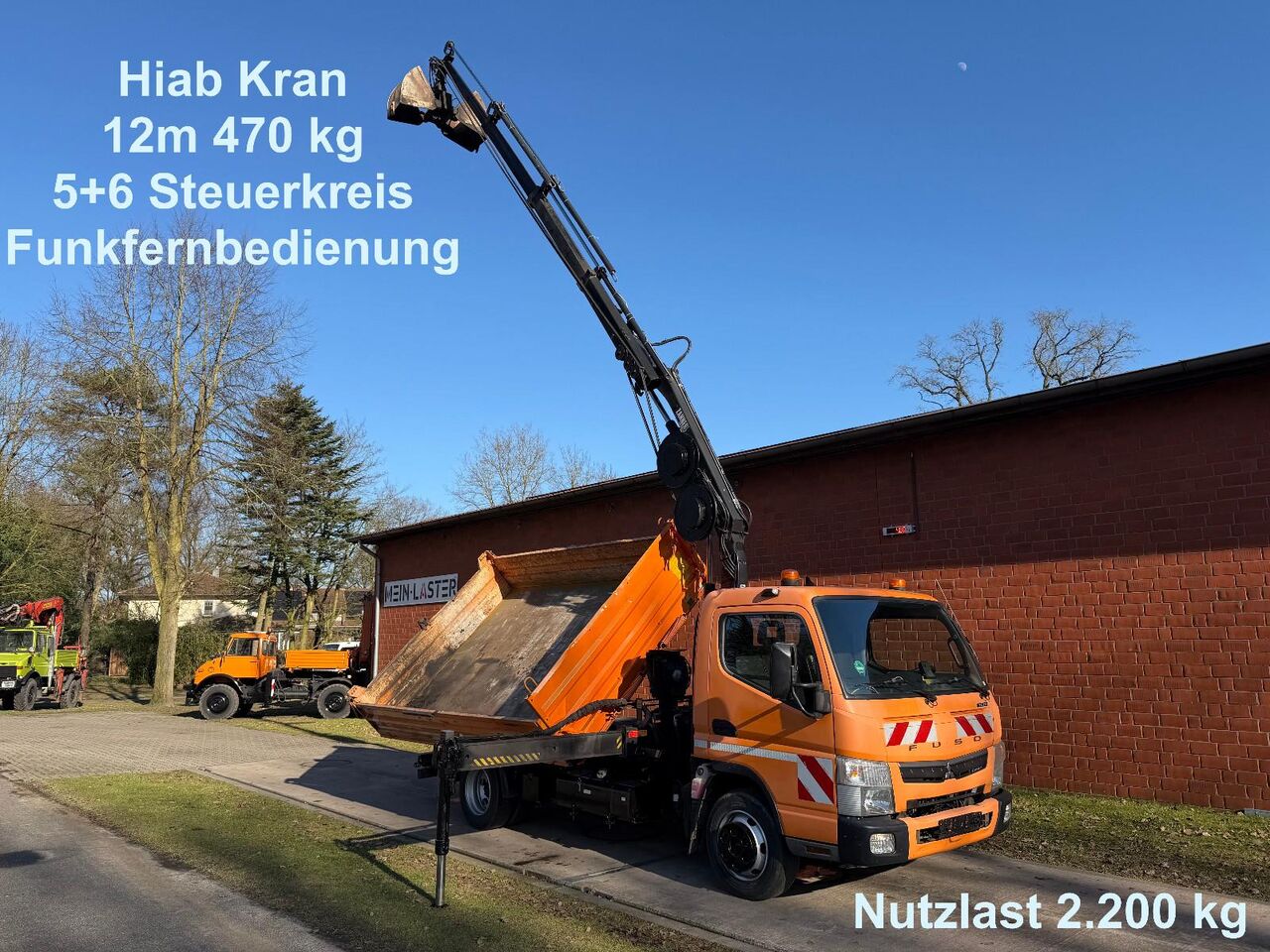 FUSO Canter 7C18 3 S-Kipper /Hiab 055 12m 500 kg - Volquete furgoneta: foto 1 FUSO Canter 7C18 3 S-Kipper /Hiab 055 12m 500 kg - Volquete furgoneta: foto 1