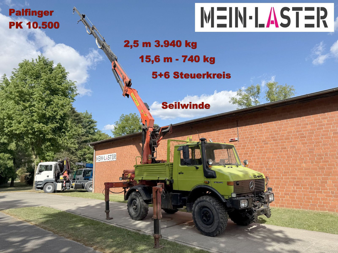 Unimog U 1650 PK 10500 Kran 15 m max. 3,9 t Seilwinde - Camión grúa: foto 2 Unimog U 1650 PK 10500 Kran 15 m max. 3,9 t Seilwinde - Camión grúa: foto 2