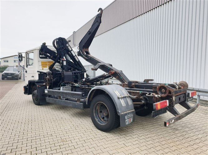 Multibasculante camión, Camión grúa MAN 14.152 F 4x2 BB 14.152 F 4x2 BB mit Kran Hiab 060-2: foto 11