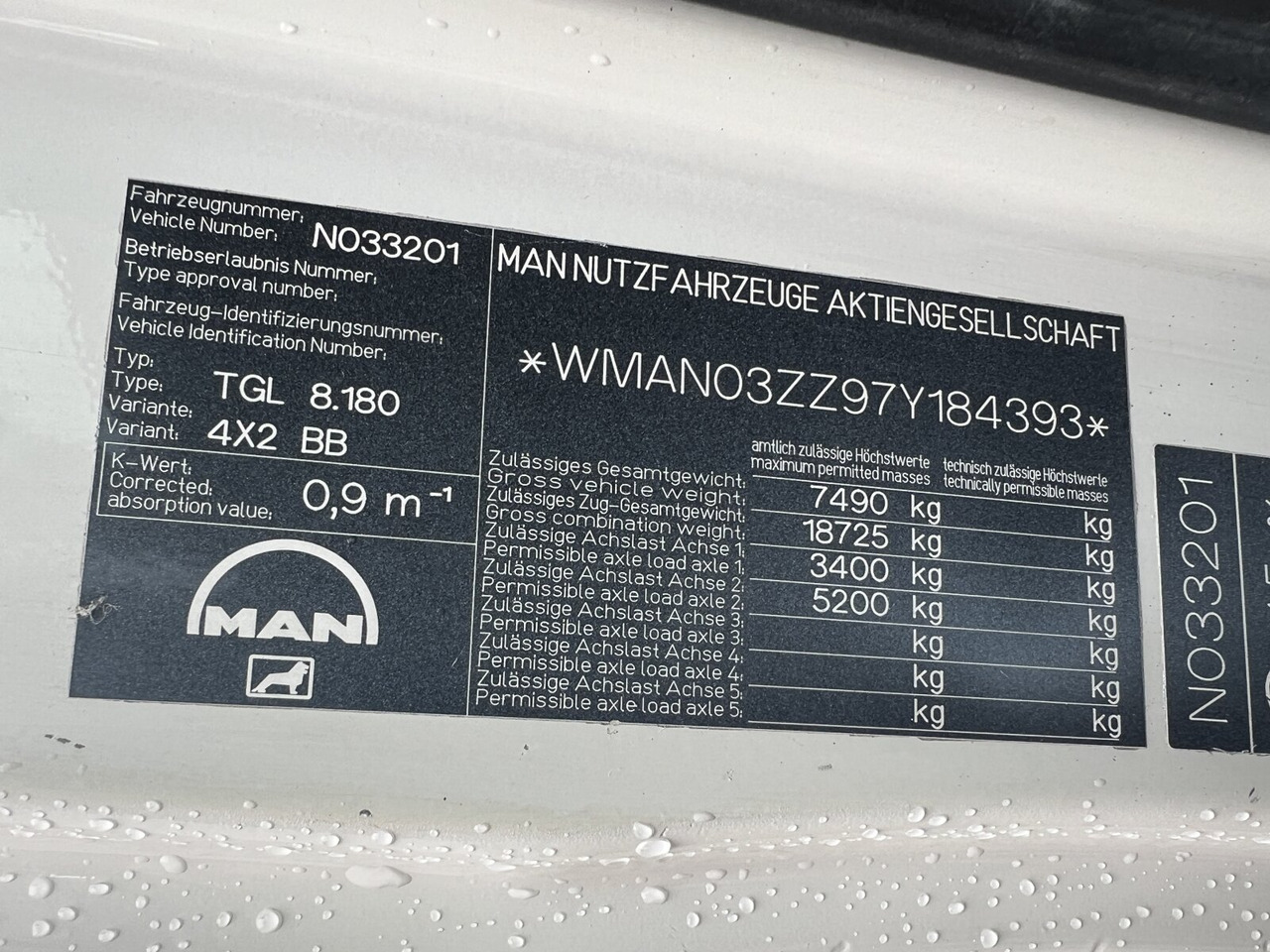 MAN TGL 8.180 4X2 BB TGL 8.180 4X2 BB, Meiller Kipper - Volquete camión: foto 5 MAN TGL 8.180 4X2 BB TGL 8.180 4X2 BB, Meiller Kipper - Volquete camión: foto 5