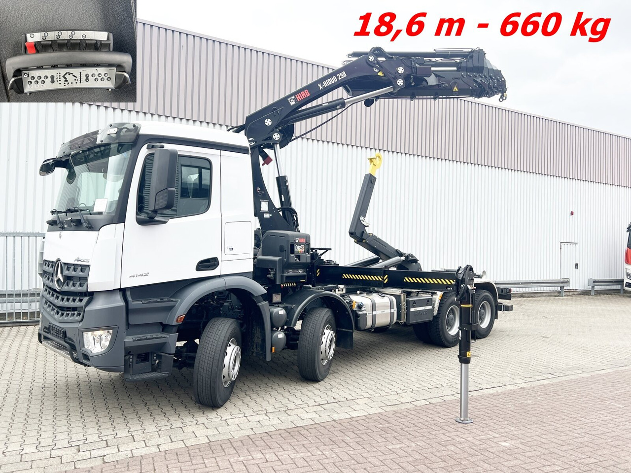 Mercedes-Benz Arocs 4142 B 8x4/4 Arocs 4142 B 8x4/4, Grounder, Funk - Multibasculante camión, Camión grúa: foto 1 Mercedes-Benz Arocs 4142 B 8x4/4 Arocs 4142 B 8x4/4, Grounder, Funk - Multibasculante camión, Camión grúa: foto 1