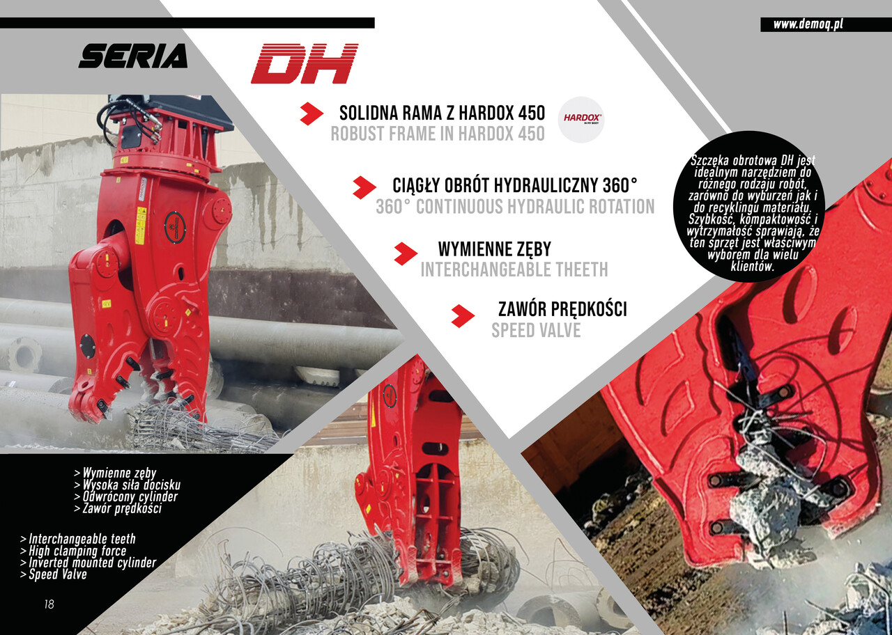 DEMOQ DH08 Hydraulic Rotating Pulveriser Crusher 650 KG - Cizalla de demolición para Excavadora: foto 4 DEMOQ DH08 Hydraulic Rotating Pulveriser Crusher 650 KG - Cizalla de demolición para Excavadora: foto 4