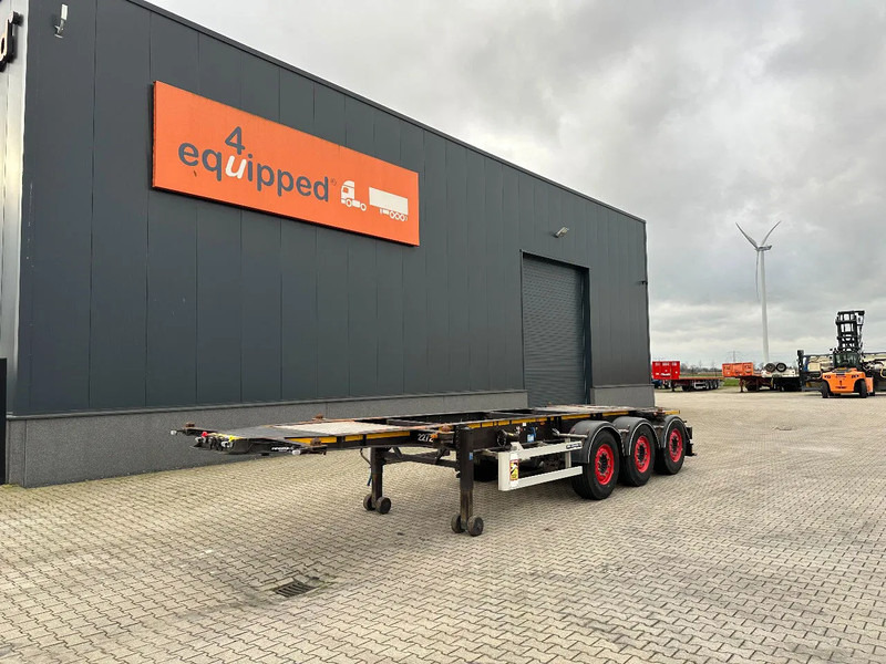 Burg 25X 20FT ADR (EX/II, EX/III, FL, AT) Chassis, Empty weight : 3.690kg, SAF INTRADISC, 2x Liftaxle, NL-chassis - Portacontenedore/ Intercambiable semirremolque: foto 1 Burg 25X 20FT ADR (EX/II, EX/III, FL, AT) Chassis, Empty weight : 3.690kg, SAF INTRADISC, 2x Liftaxle, NL-chassis - Portacontenedore/ Intercambiable semirremolque: foto 1